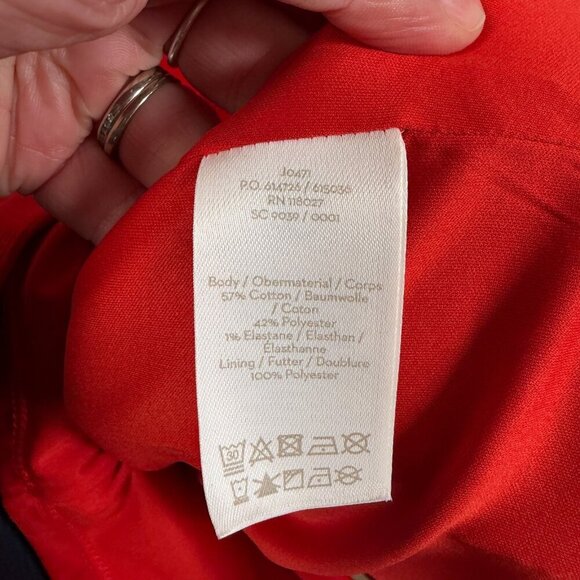 Boden Leah Ottoman Sheath Colorblock Dress Size 10 Knee Length Career Work Red - Picture 10 of 10